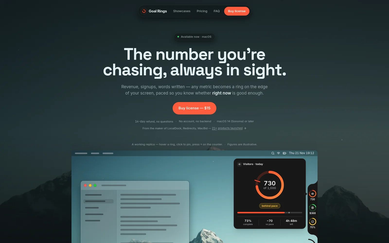 Goal Rings website preview