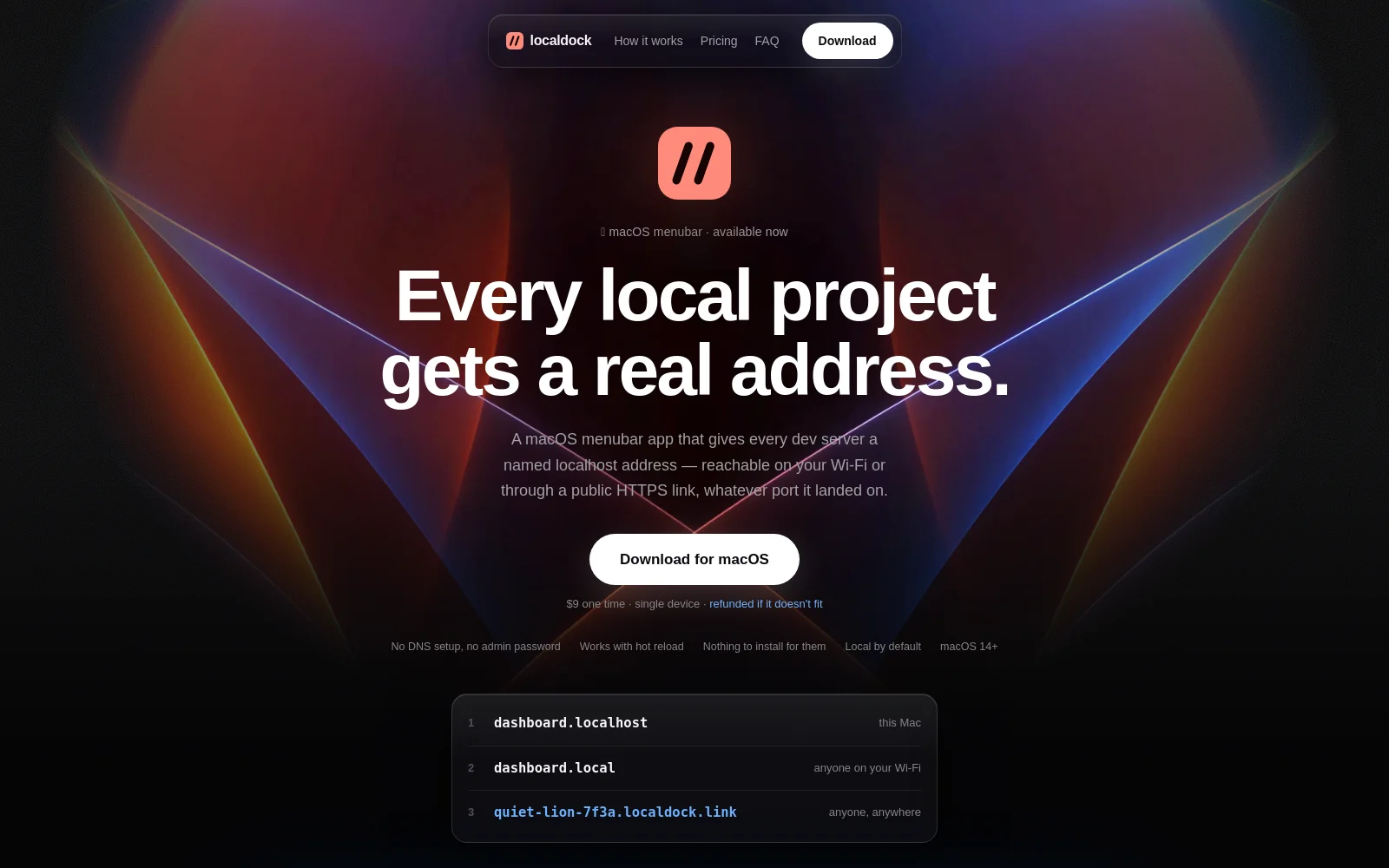 Localdock website preview