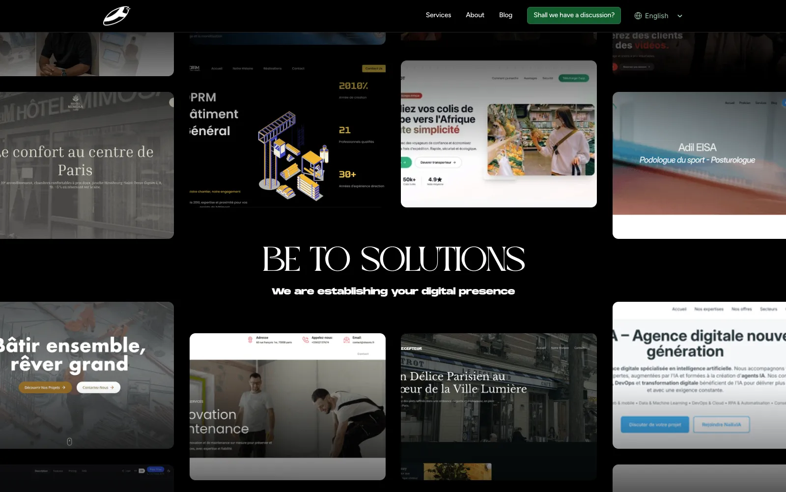 Be To Solutions website preview
