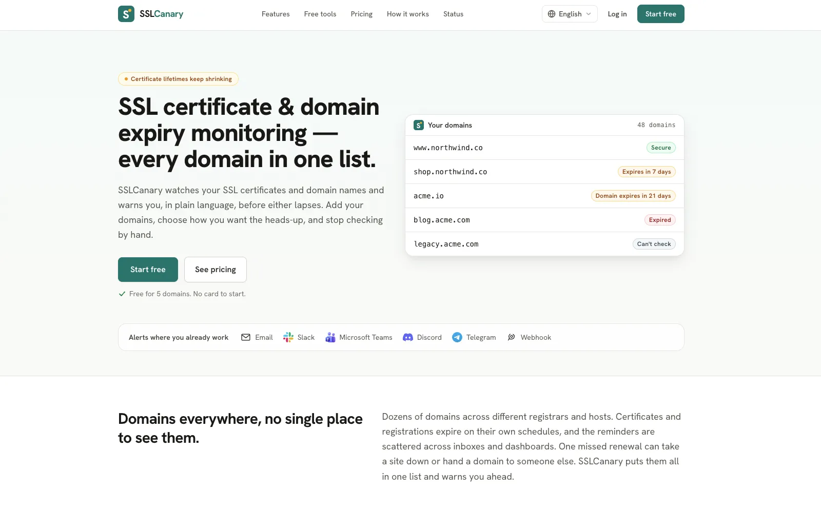 SSLCanary website preview
