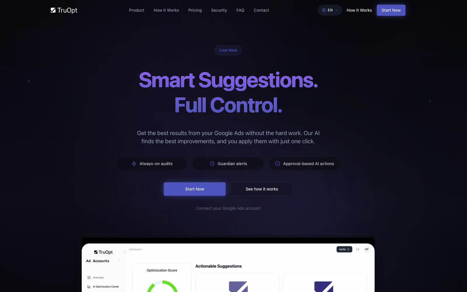 TruOpt.ai website preview