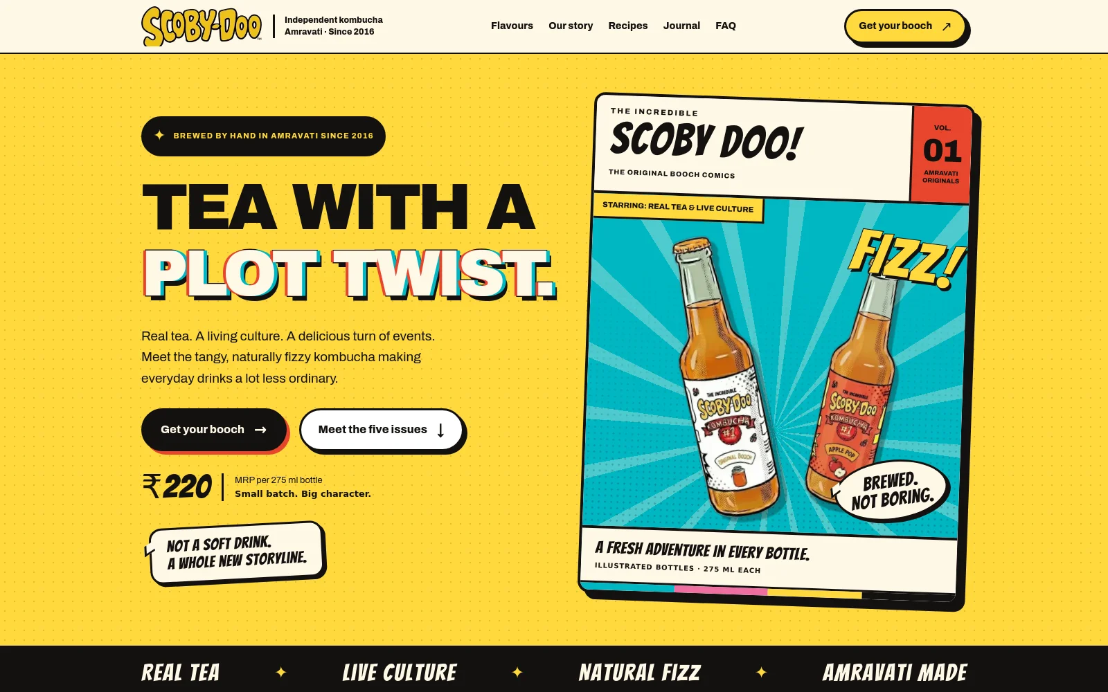 Scoby Doo Kombucha website preview